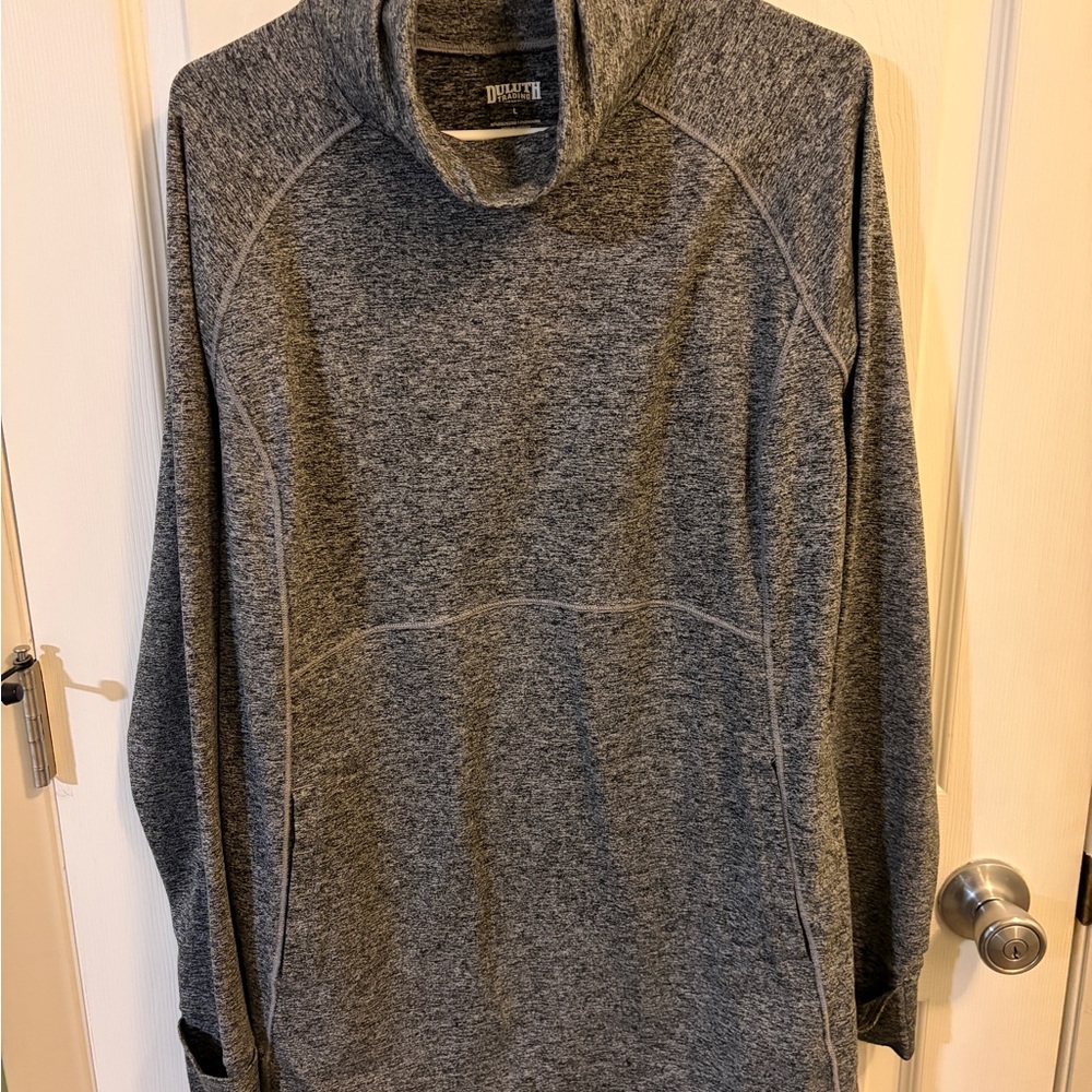 Duluth Trading Co Gray Turtleneck Sweater